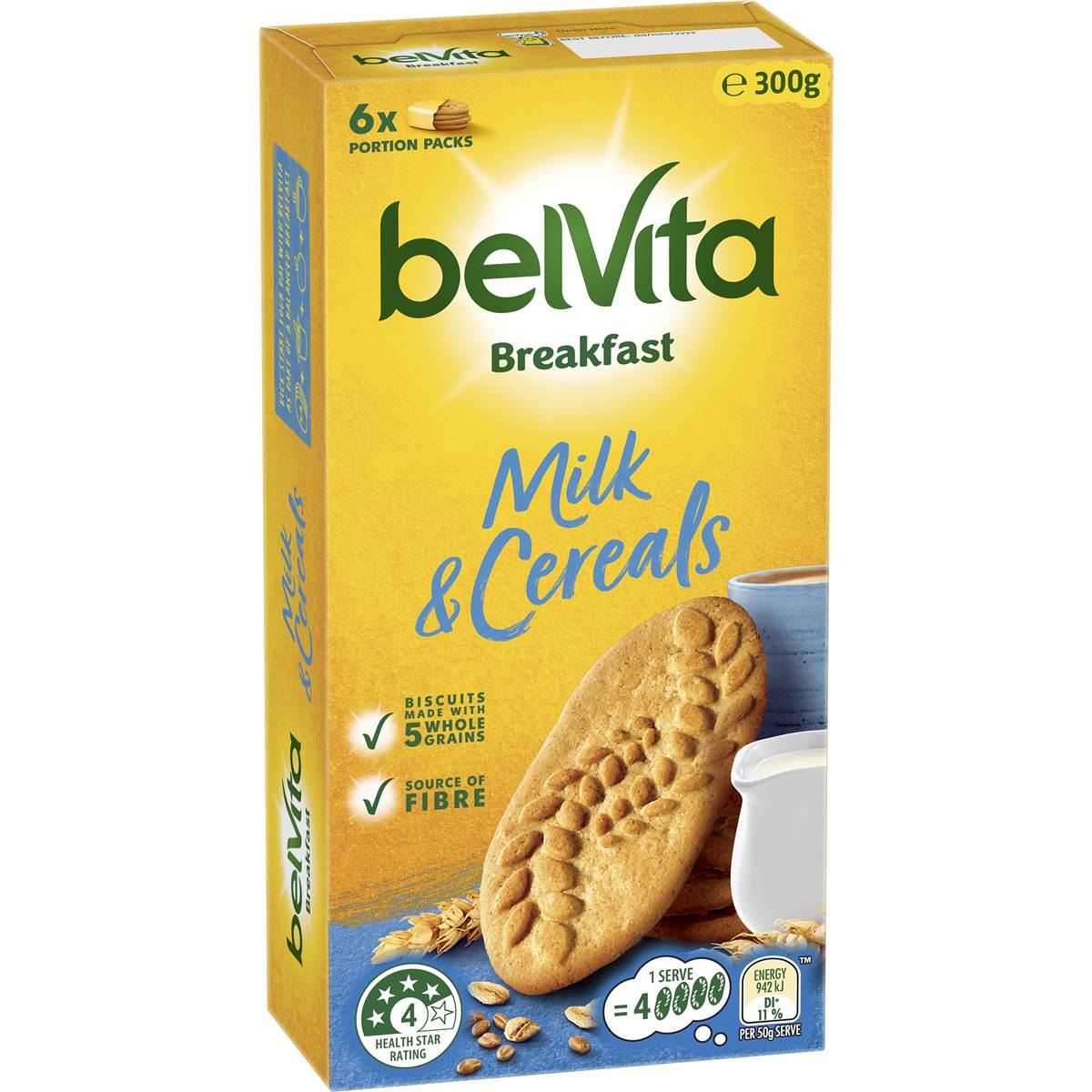 Belvita Milk & Cereals Breakfast Biscuits 300g 6 pack