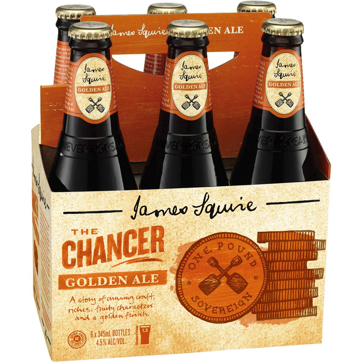 Calories in James Squire The Chancer Golden Ale Bottles