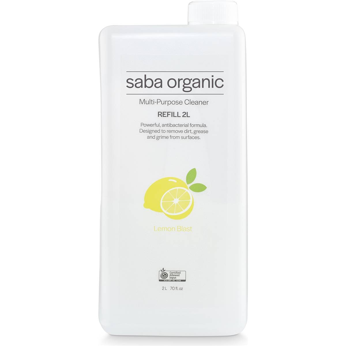 Saba Organics Multipurpose Cleaner Refill Lemon