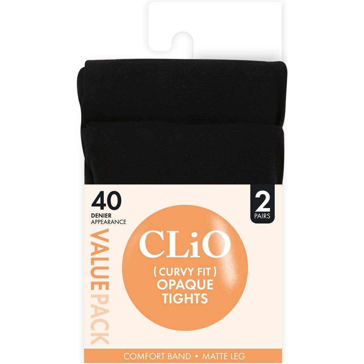 Clio Curvy Fit Opaque Tights 40 Denier
