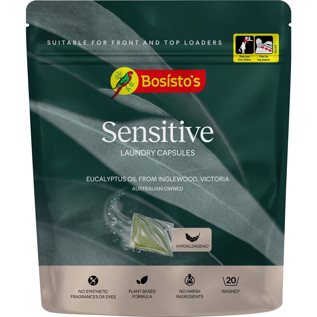 Bosisto's Sensitive Laundry Capsules 20 pack