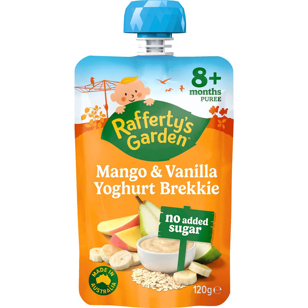 Rafferty's Garden Mango & Vanilla Yoghurt Brekkie Pouch 120g