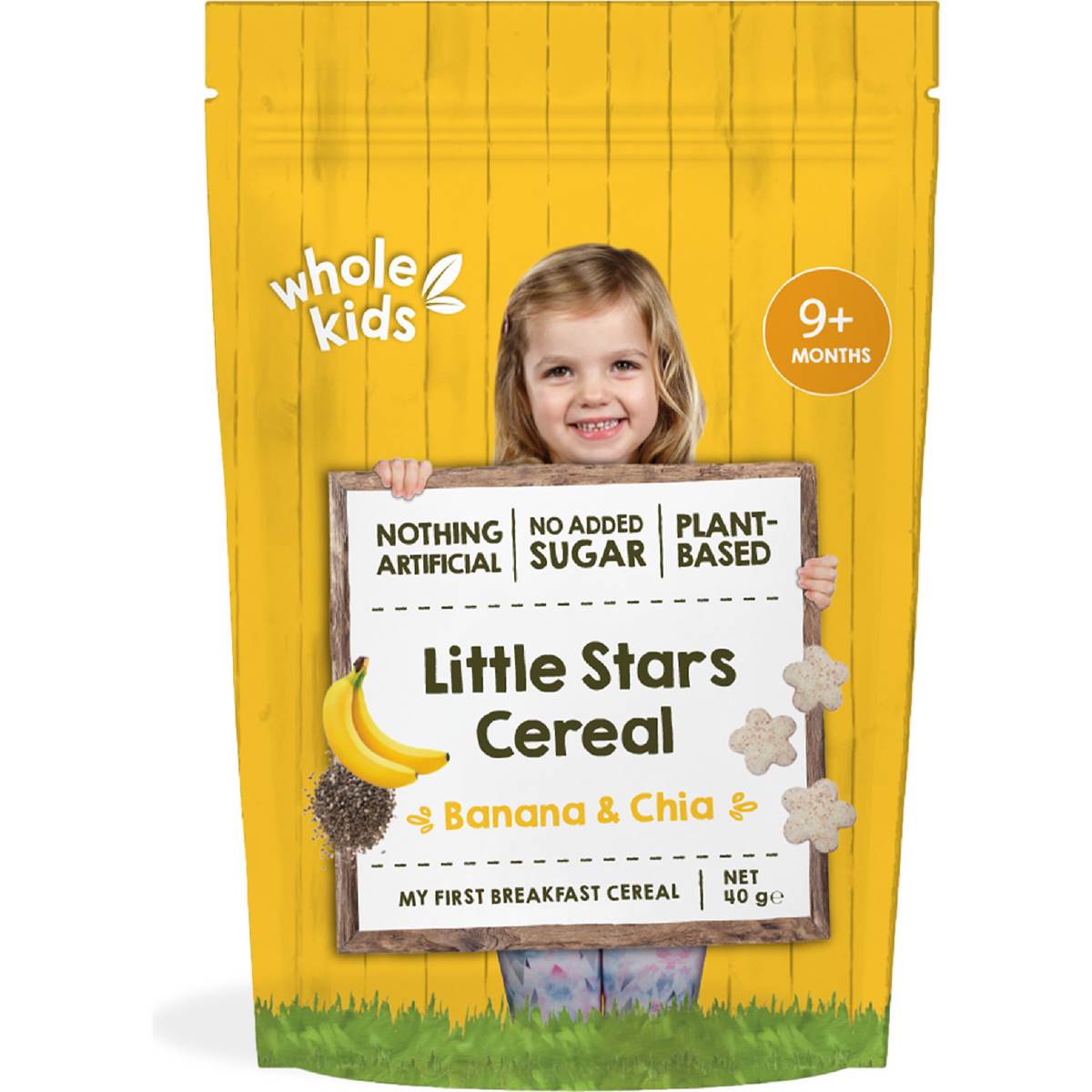 Whole Kids Little Stars Cereal Banana & Chia 40g