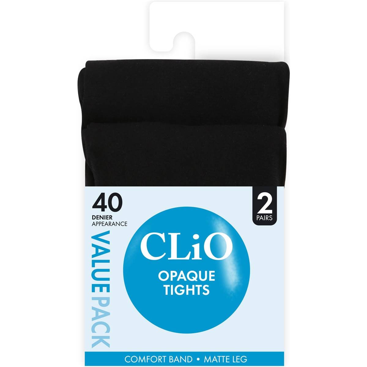 Clio 40D Opaque Tights Black T/XT Value
