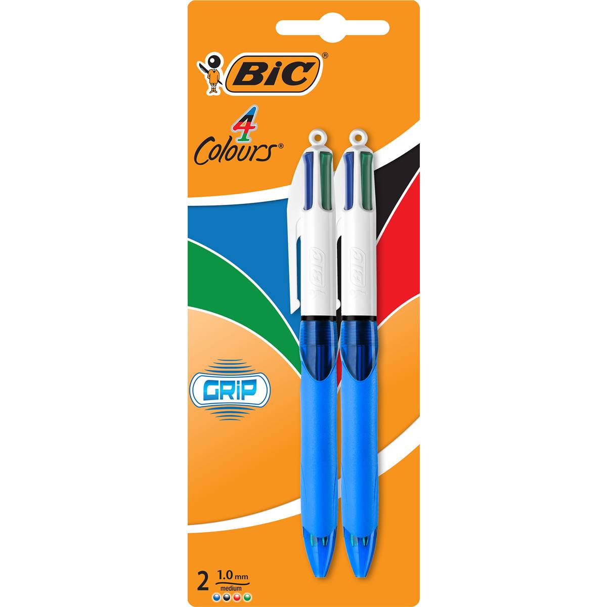 BIC 4 Colour Retractable Ball Pen Grip