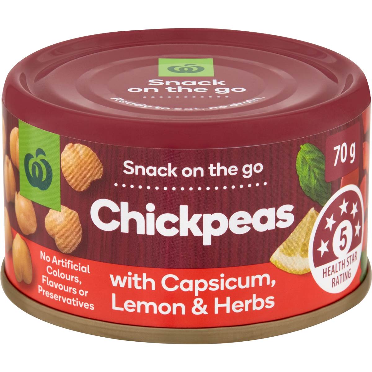 Woolworths Chickpeas With Capsicum Lemon & Herbs