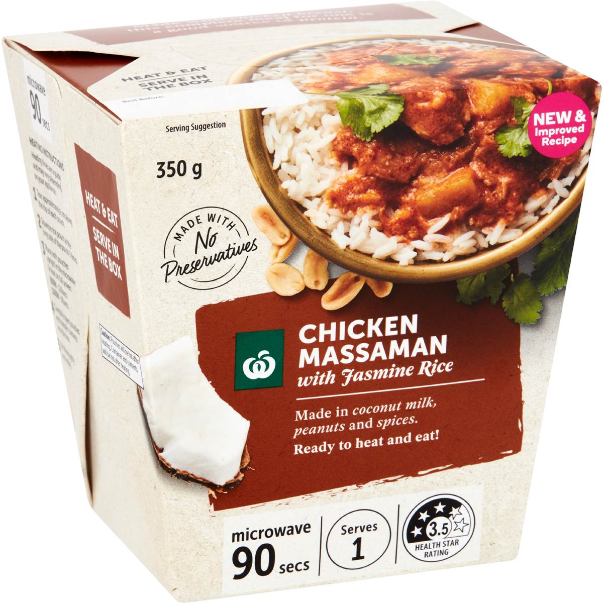 Woolworths Ready to Eat Meal Chicken Massaman