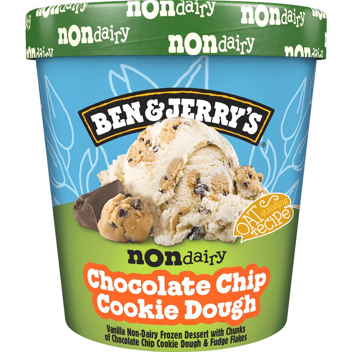 Ben & Jerry's Dairy Free Chocolate Chip Cookie Dough Tub 458mL