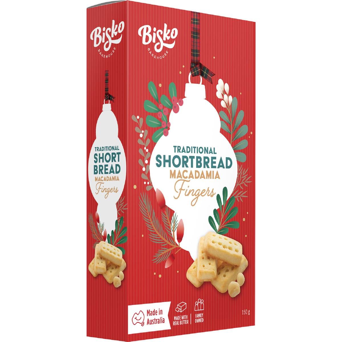 Bisko Bakehouse Traditional Shortbread Macadamia Fingers