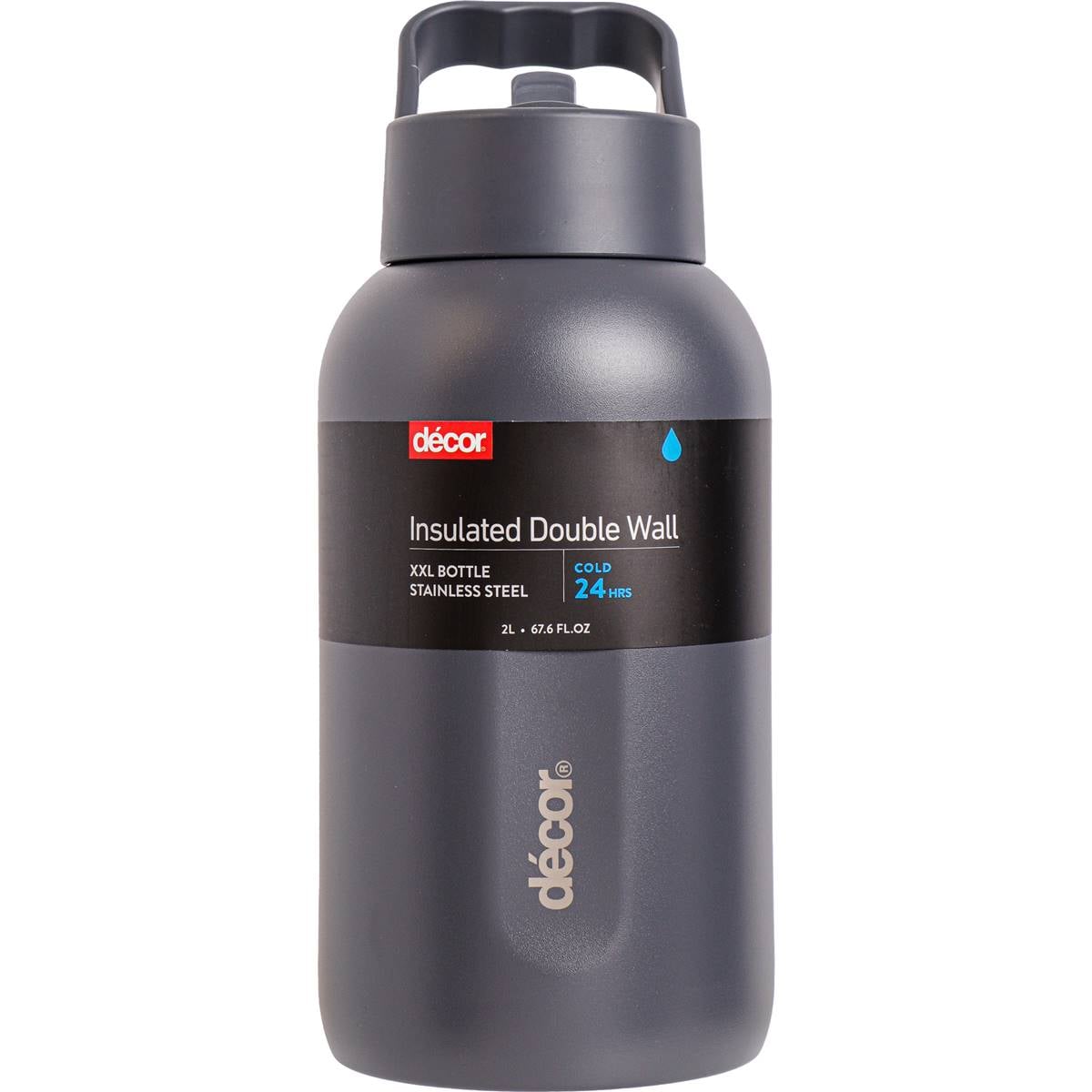 Decor XXL Insulated Stainless Steel Water Bottle Assorted 2L each