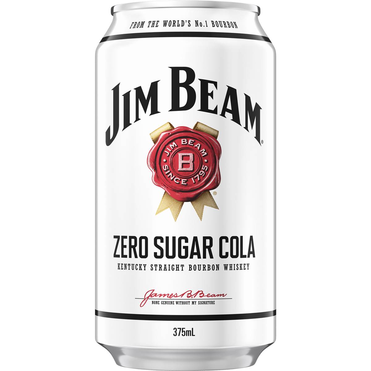 Calories in Jim Beam Bourbon & Zero Sugar Cola Can