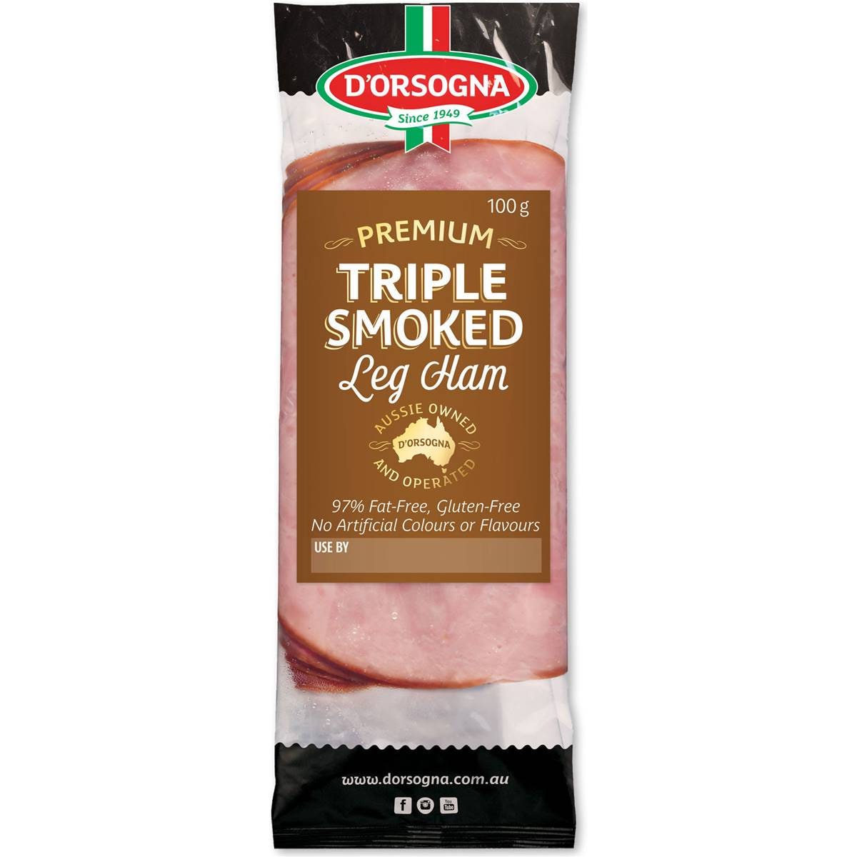 D'Orsogna Deli Fresh Leg Ham Triple Smoked 100g – Woolworths