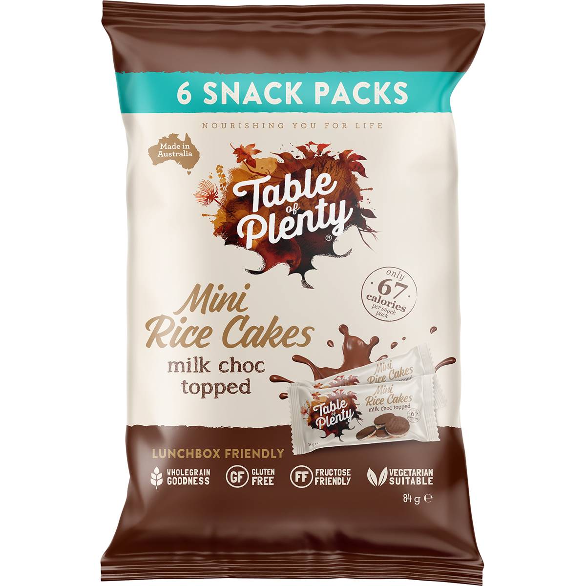 Table Of Plenty Mini Rice Cakes Milk Chocolate Snack Packs