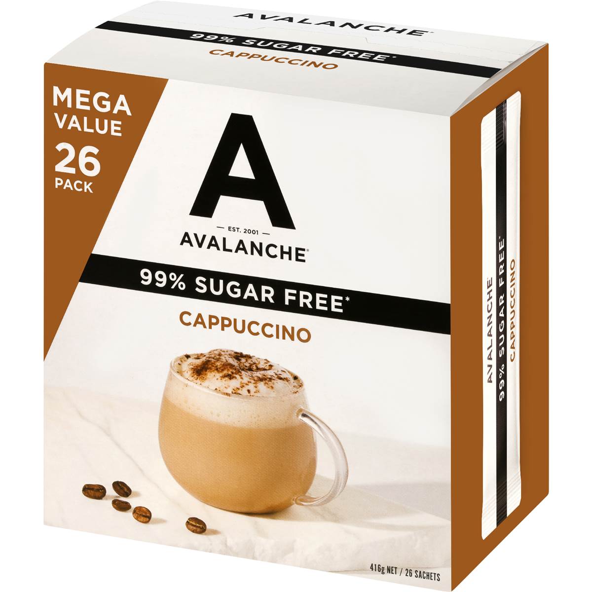 Avalanche 99% Sugar Free Cappuccino Sachets