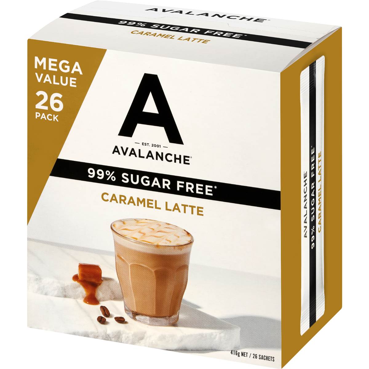 Avalanche 99% Sugar Free Caramel Latte Sachets