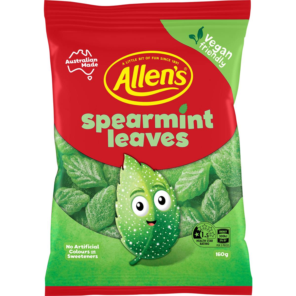 Allen's Spearmint Leaves Lollies 160g – Woolworths