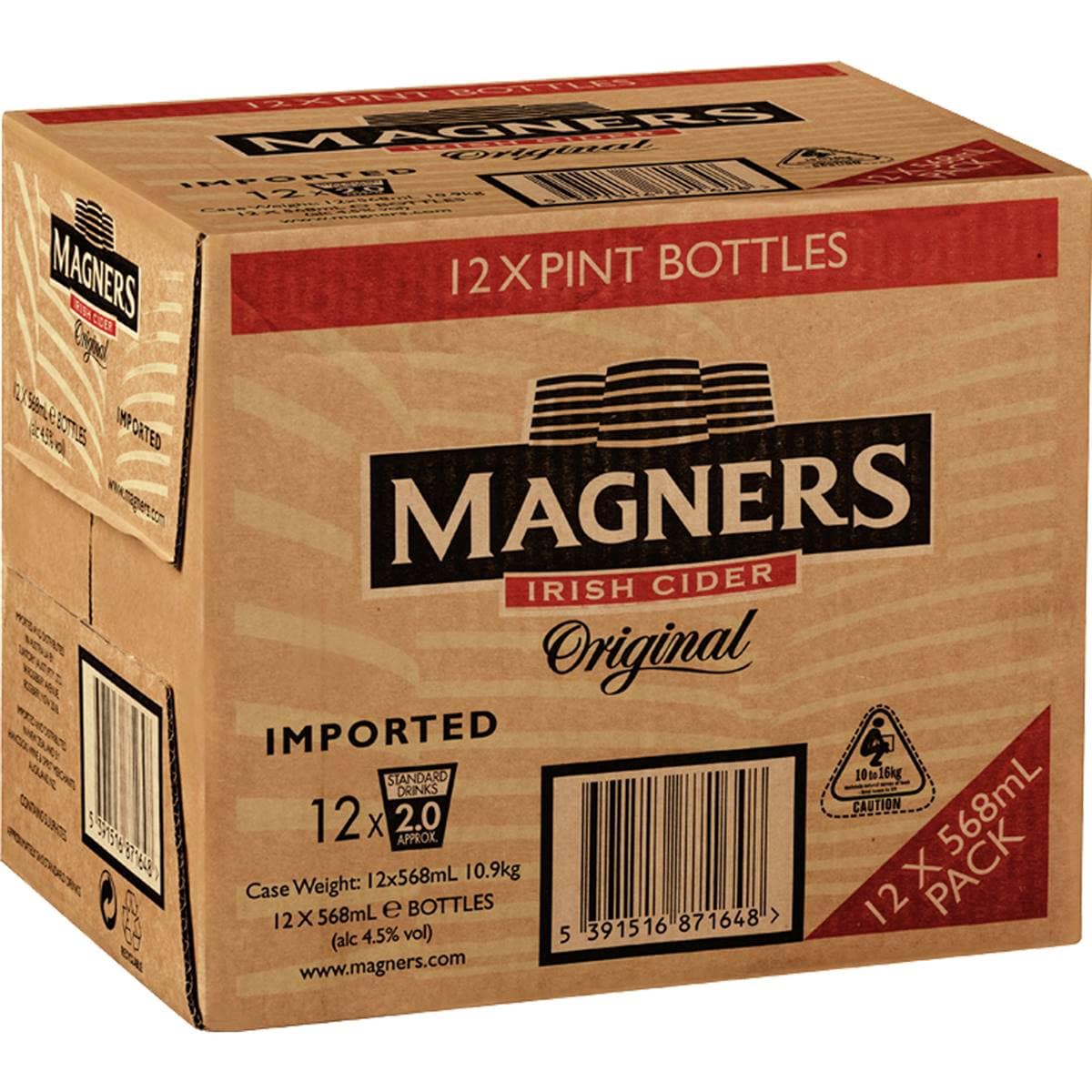Calories in Magners Apple Cider Irish Bottles calcount