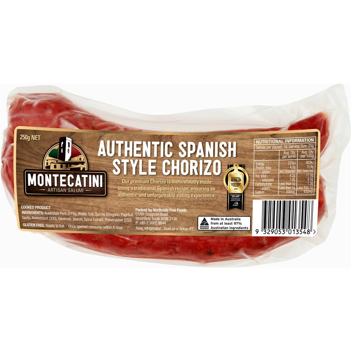 Montecatini Authentic Spanish Style Chorizo