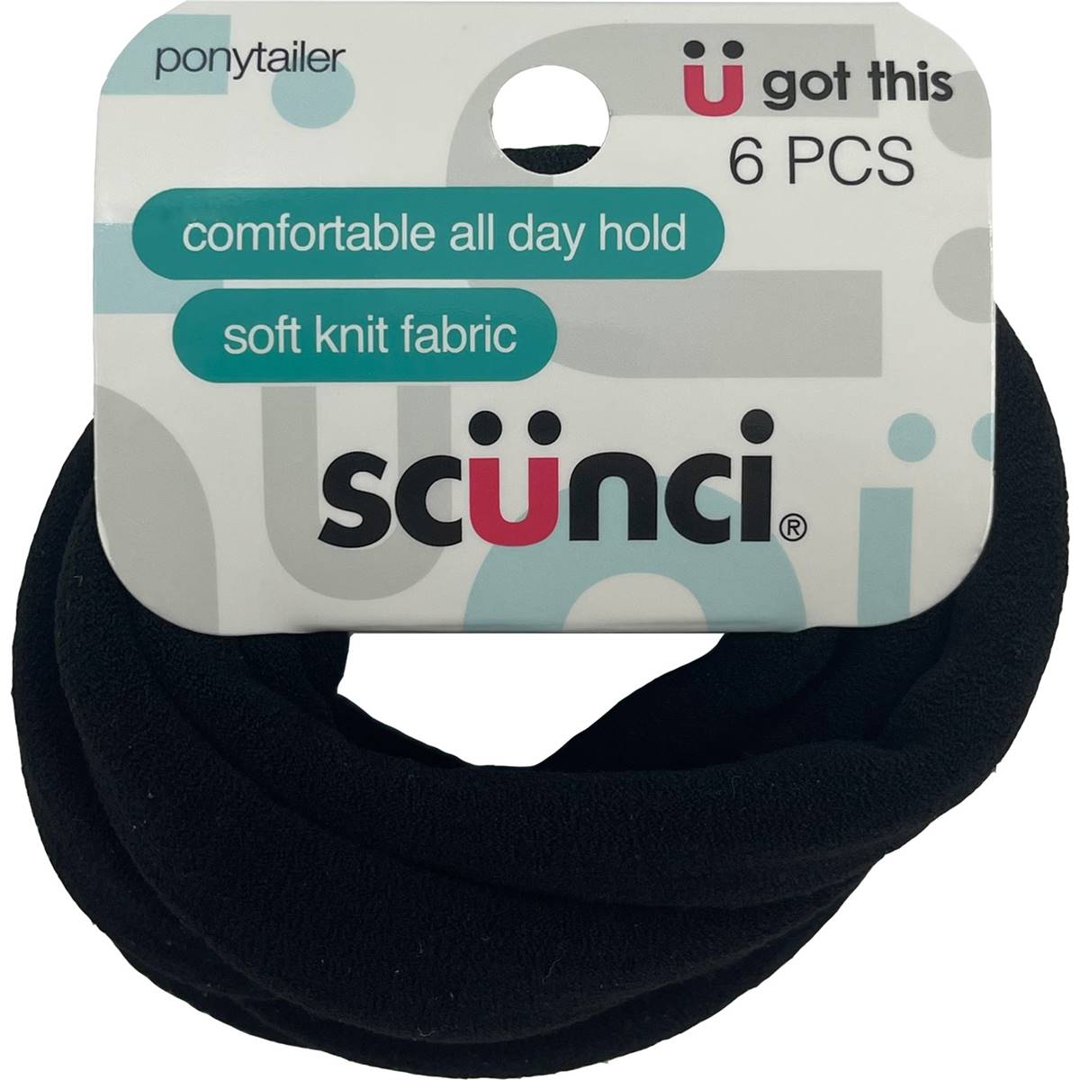 Scunci Ponytailer Black Knit