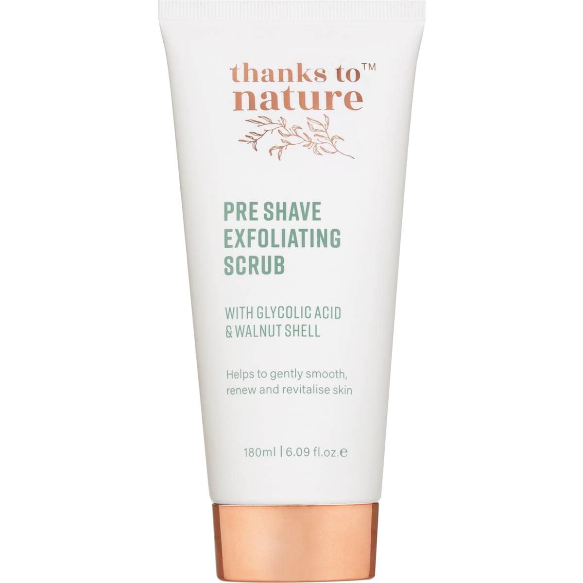 Thanks To Nature Pre-Shave Exfoliating Scrub 180mL