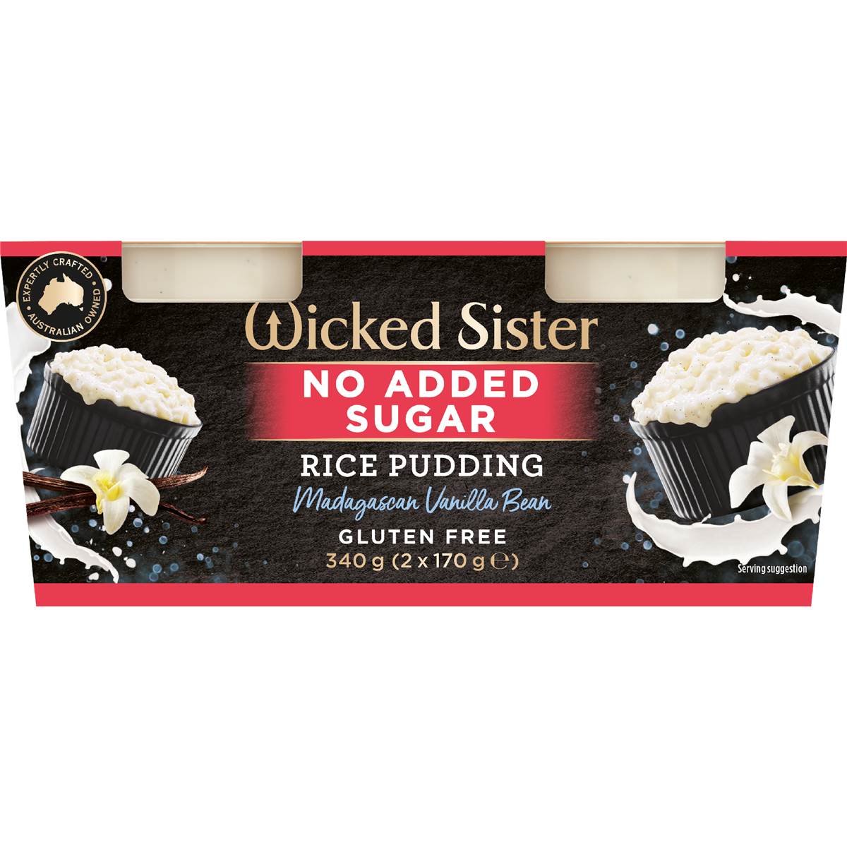 Wicked Sister Rice Pudding No Added Sugar Madagascar Vanilla Bean