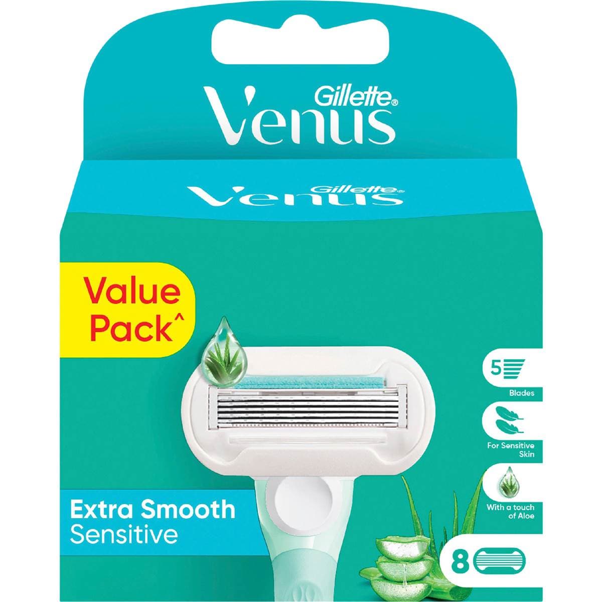 Gillette Venus Deluxe Smooth Sensitive Blades 8 pack