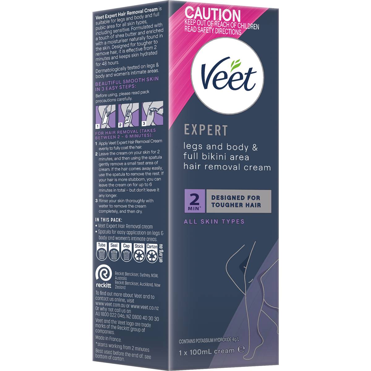 Veet Expert Hair Removal Cream Legs & Body 100mL