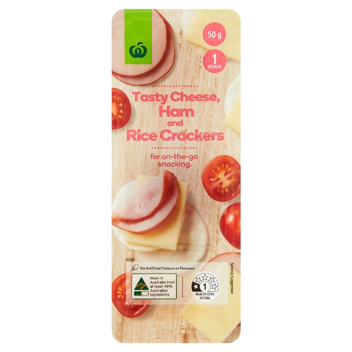 Woolworths Tasty Cheese Ham & Rice Cracker