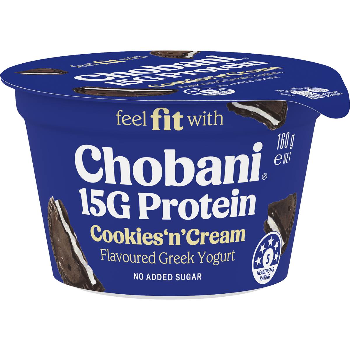 Chobani 15G Protein Greek Yogurt Cookies & Cream 160g