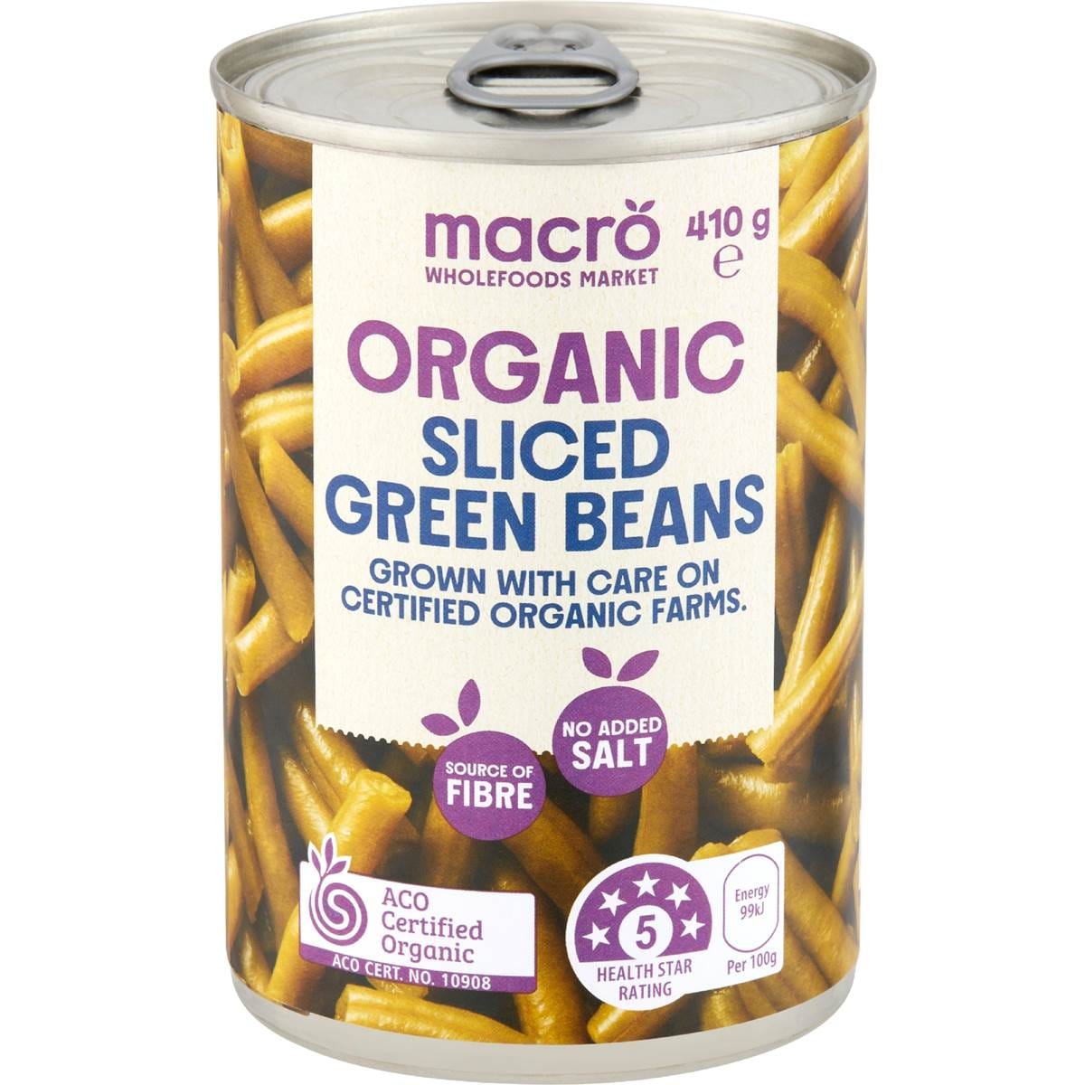 Macro Organic Sliced Green Beans
