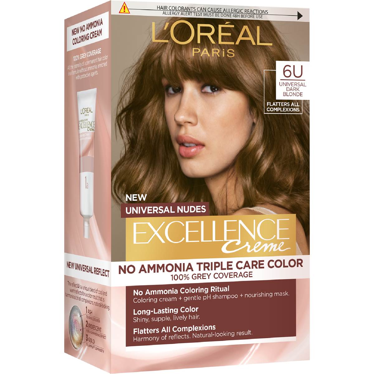 L'Oreal Paris Paris Excellence Creme Nudes 6U Universal Dark Blonde each