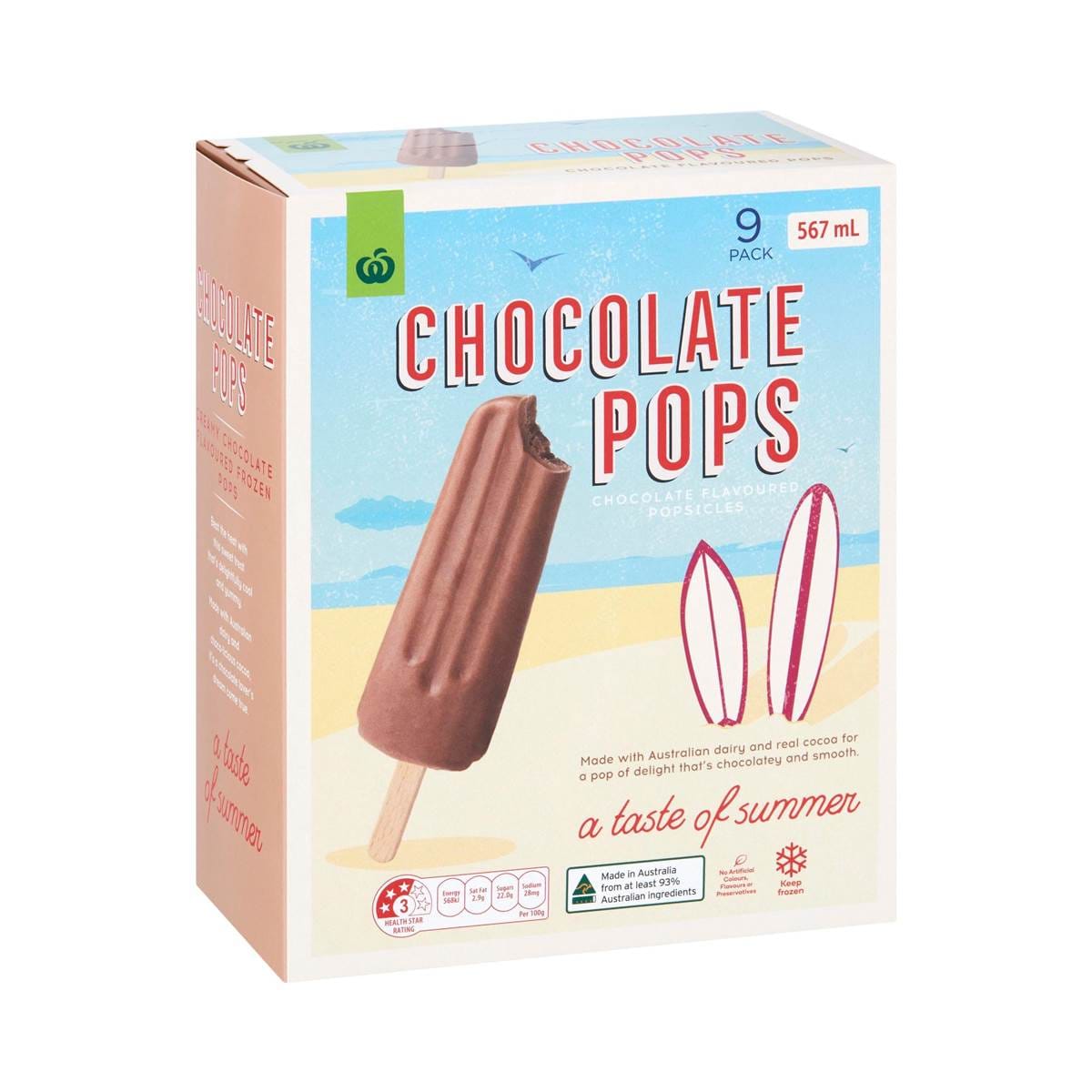 Woolworths Chocolate Pops Popsicles