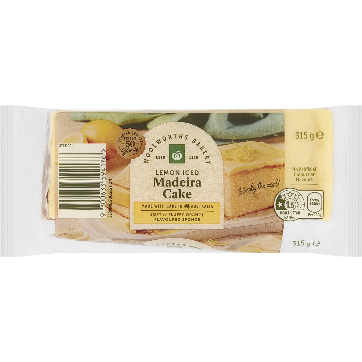 Woolworths Lemon Madeira Cake