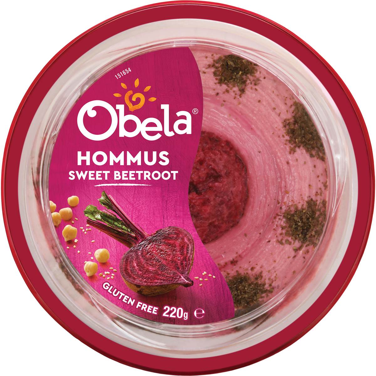 Obela Hommus Dip With Beetroot
