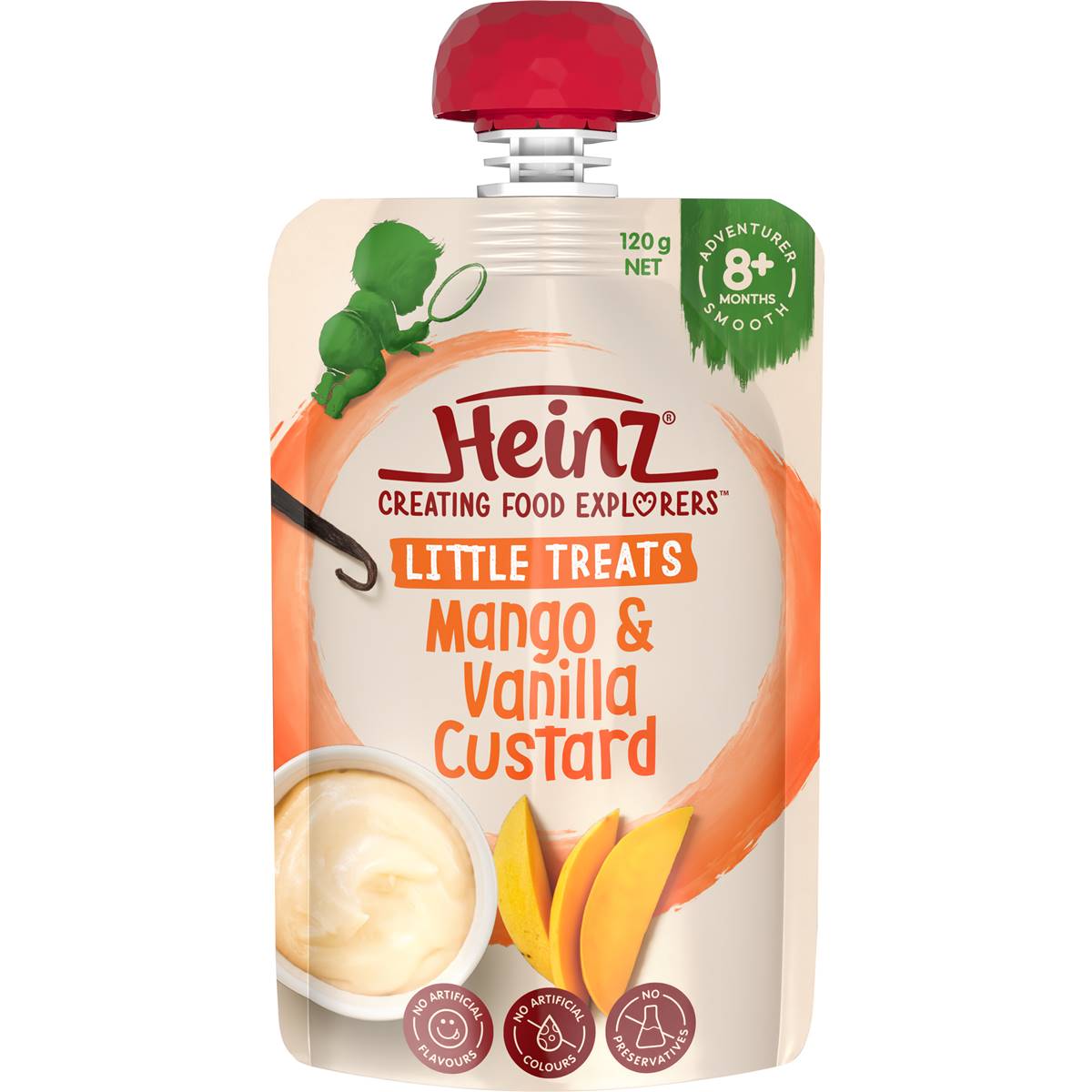 Heinz Mango & Vanilla Custard Baby Food Pouch 8+ Months 120g