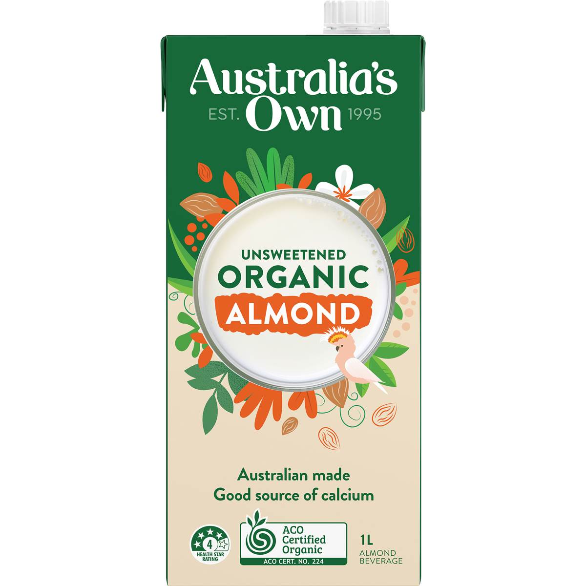 Calories In Australia s Own Unsweetened Almond Milk Calcount calories-in-australia-s-own-unsweetened-almond-milk-calcount