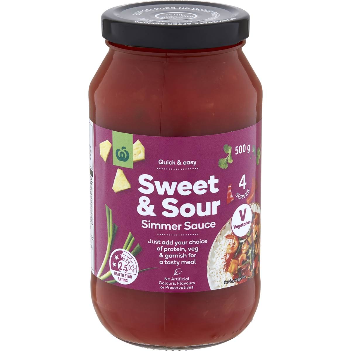 Woolworths Sweet & Sour Simmer Sauce