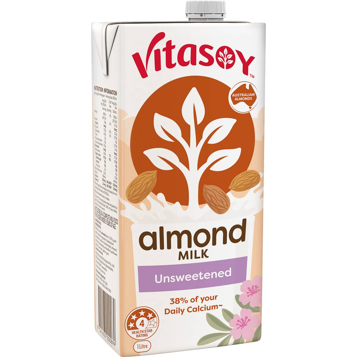 Calories in Vitasoy Almond Milk Unsweetened calcount