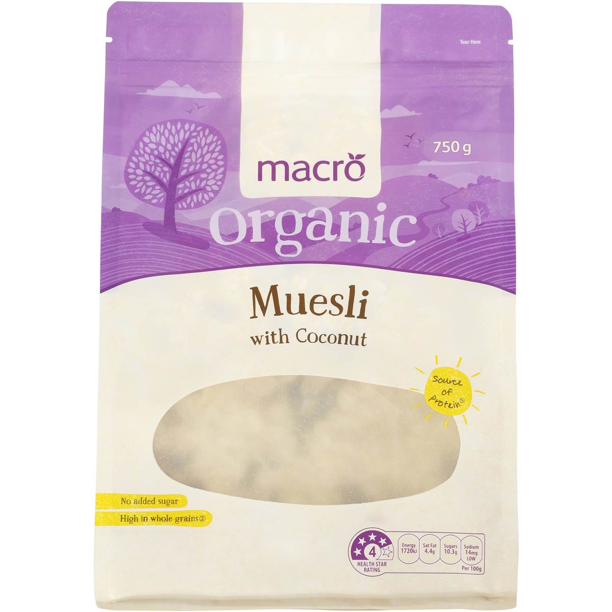 Macro Organic Muesli Coconut 750g Woolworths
