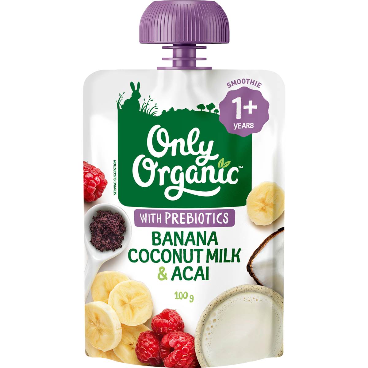 Only Organic Coconut Banana Acai 100g