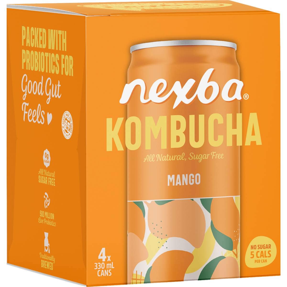 Nexba Kombucha Mango Drink Cans
