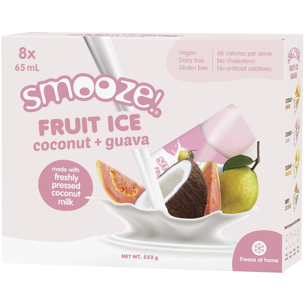 Calories in Smooze Pink Guava & Coconut