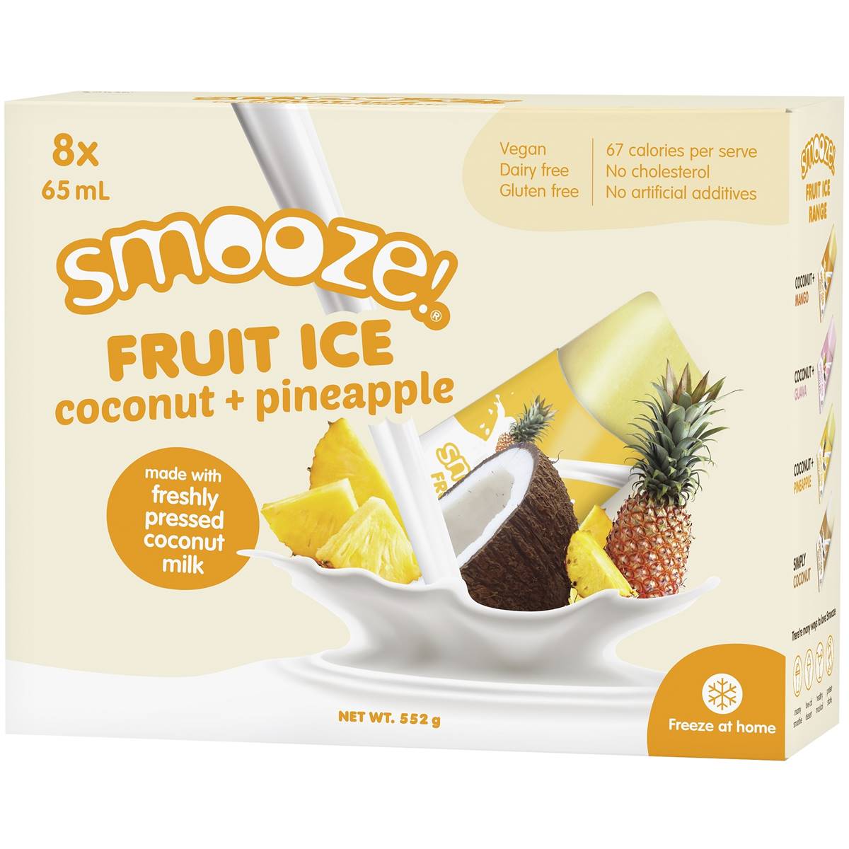 Calories in Smooze Pineapple & Coconut