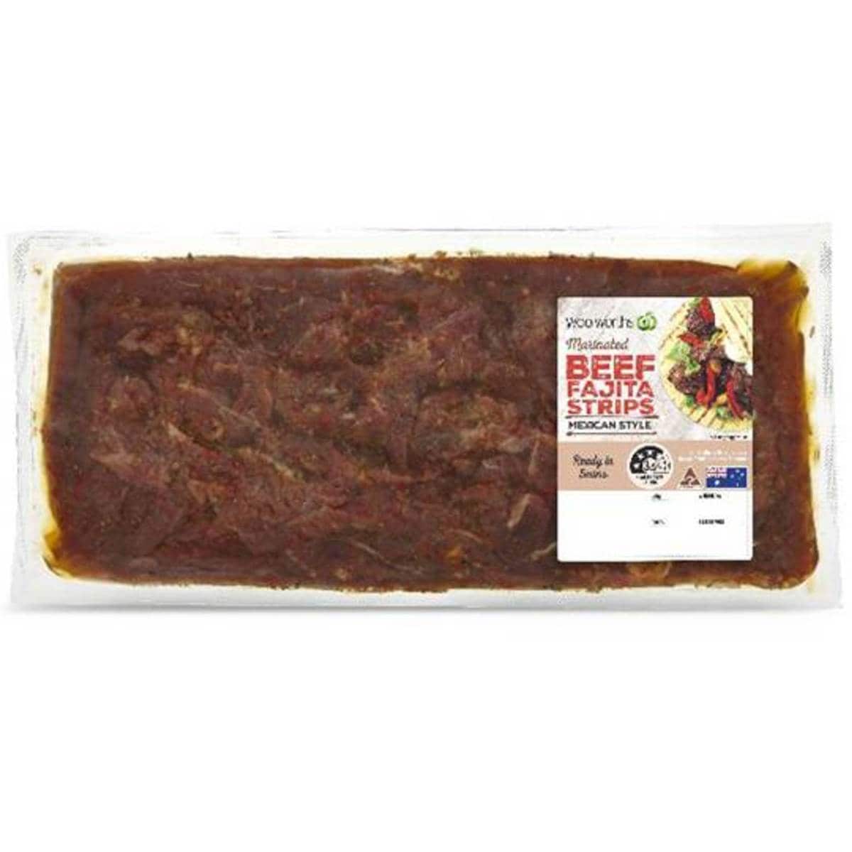 Woolworths Mexican Style Fajita Beef Strips min. 450g Woolworths