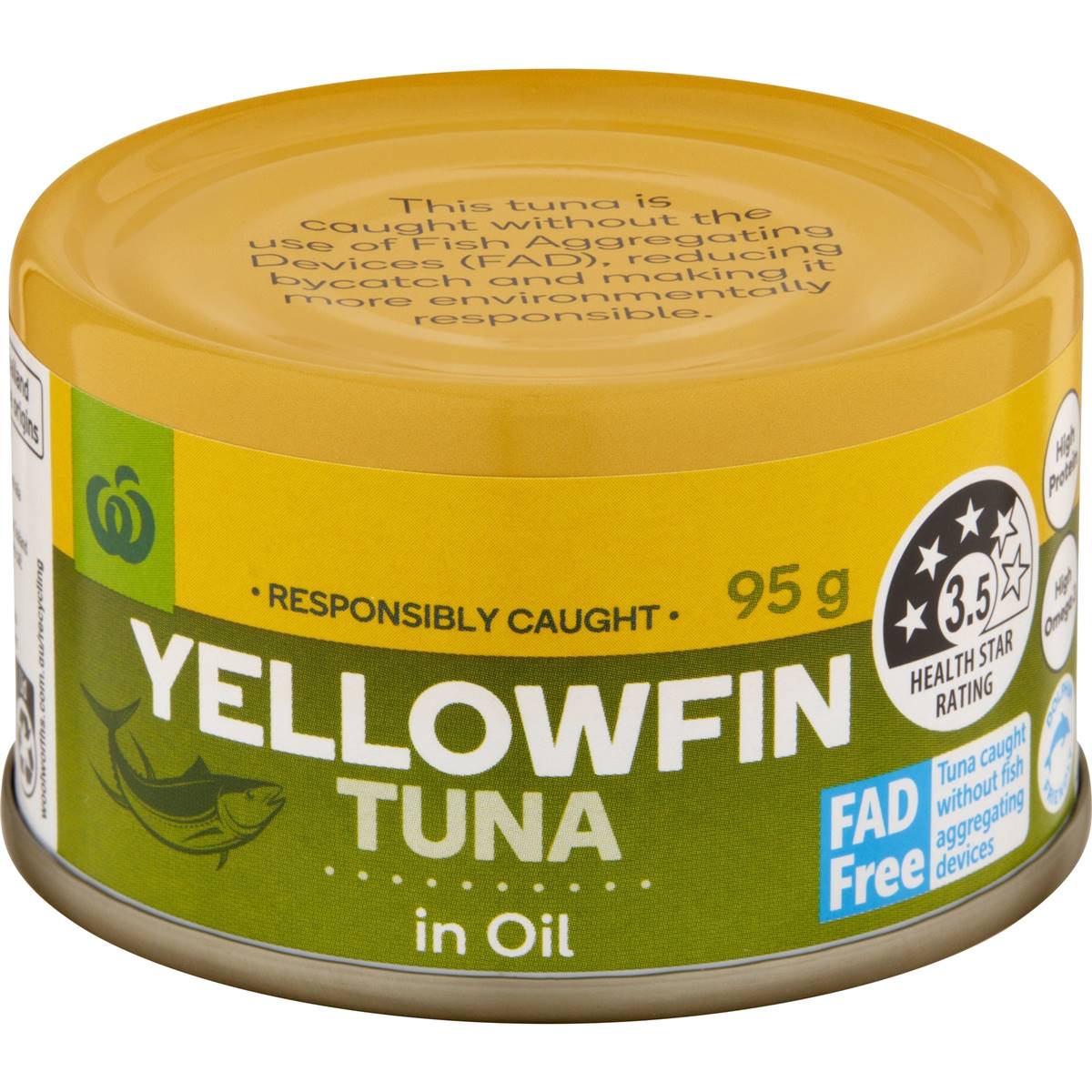 Calories in Woolworths Yellowfin Tuna In Oil calcount