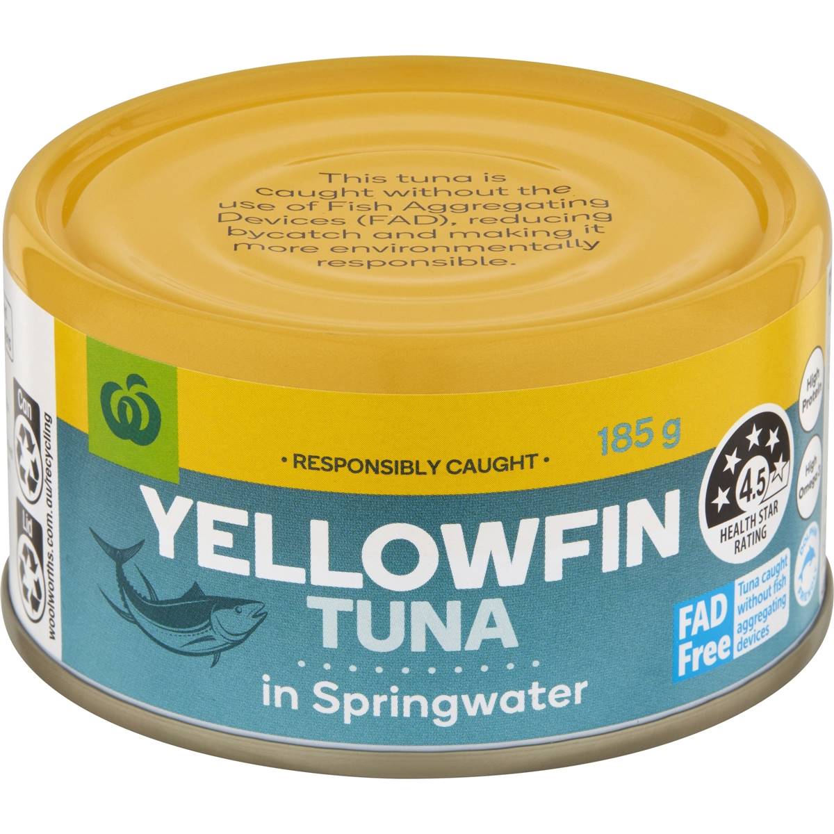 Calories in Woolworths Homebrand, Yellowfin Tuna in Springwater, drained Calorie Counter Australia