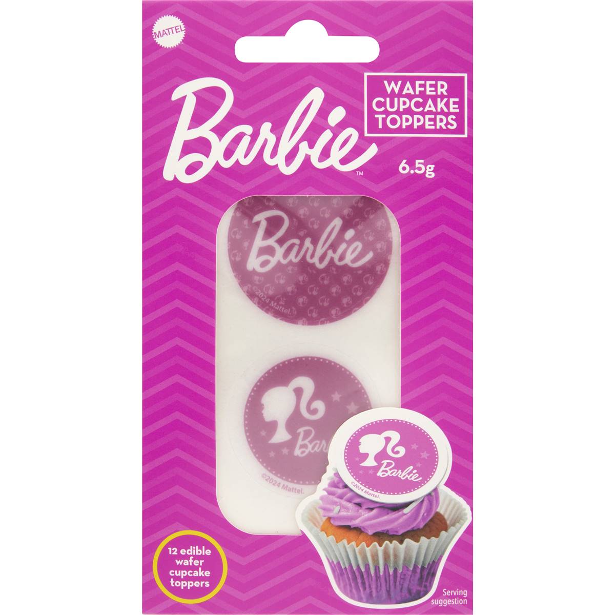 Dollar Sweets Barbie Wafer Cupcake Toppers