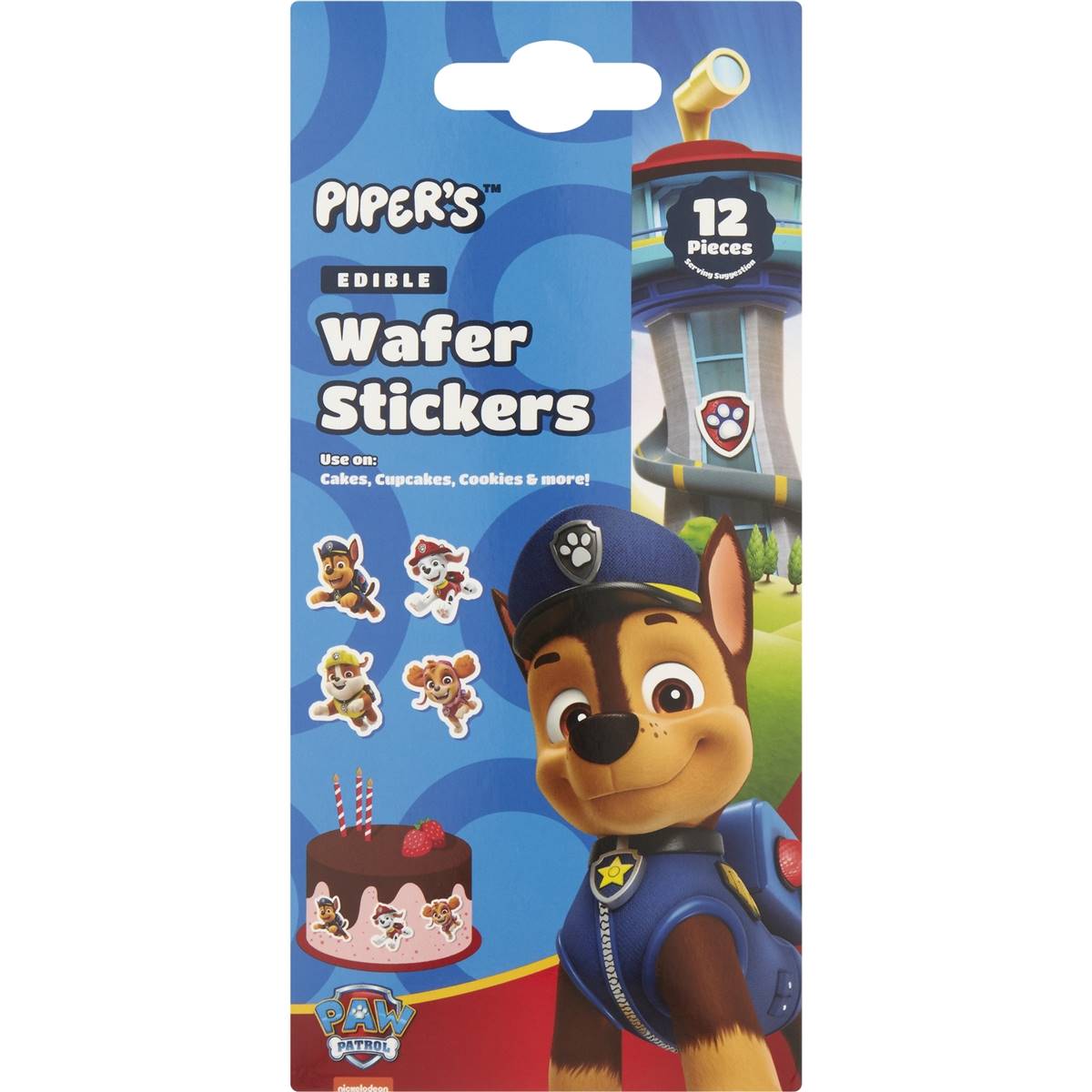 Piper's Paw Patrol Edible Wafer Stickers