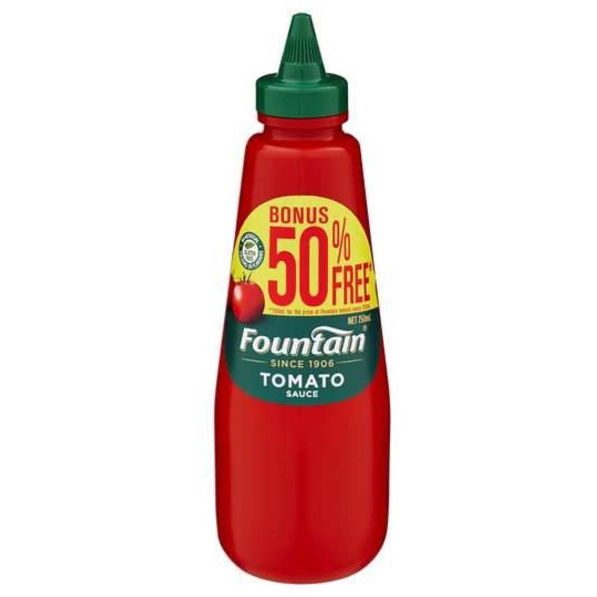 Fountain Tomato Sauce Bottle With Bonus 750ml Woolworths