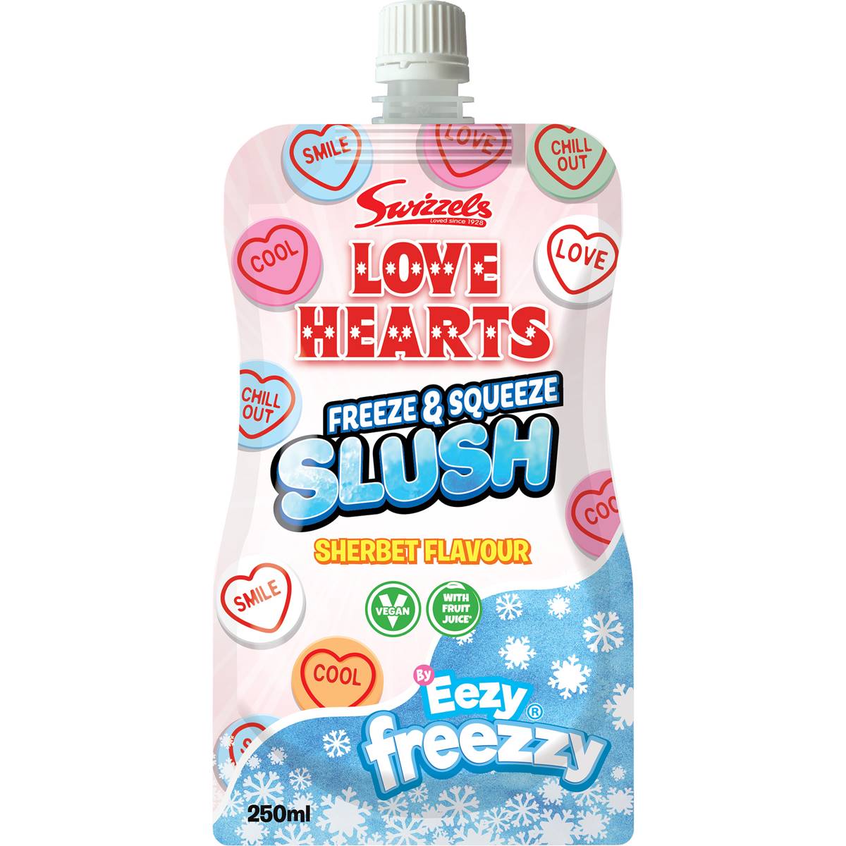 Swizzels Love Hearts Sherbet Flavour Slush Pouch 250mL